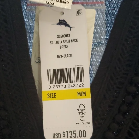 Tommy Bahama Black Midi Dress - Picture 7 of 7